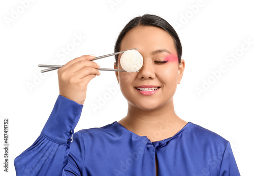 Beautiful Asian woman with ...
