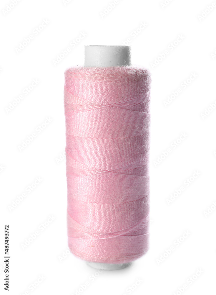 Bright sewing thread spool on white background Bright sewing thread spool on white background