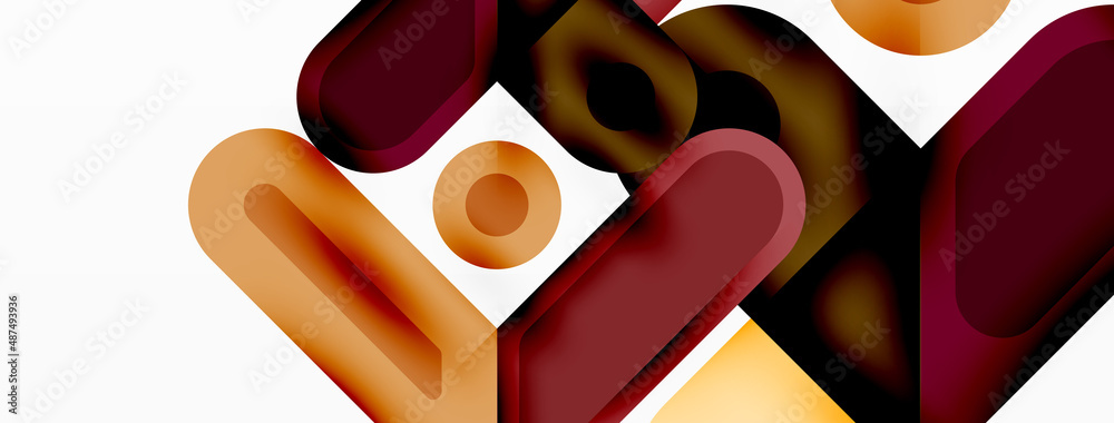 Square and circle minimal abstract background. Vector illustration for wallpaper banner background Square and circle minimal abstract background. Vector illustration for wallpaper banner background