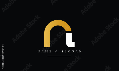 RN, NR, R, N abstract letters logo monogram