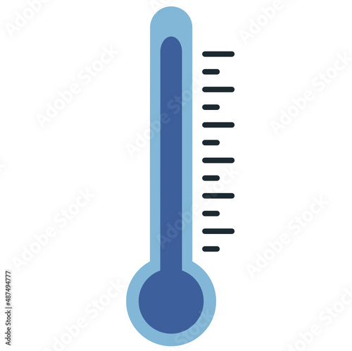 Termómetro de temperatura fría, vector de termómetro azul