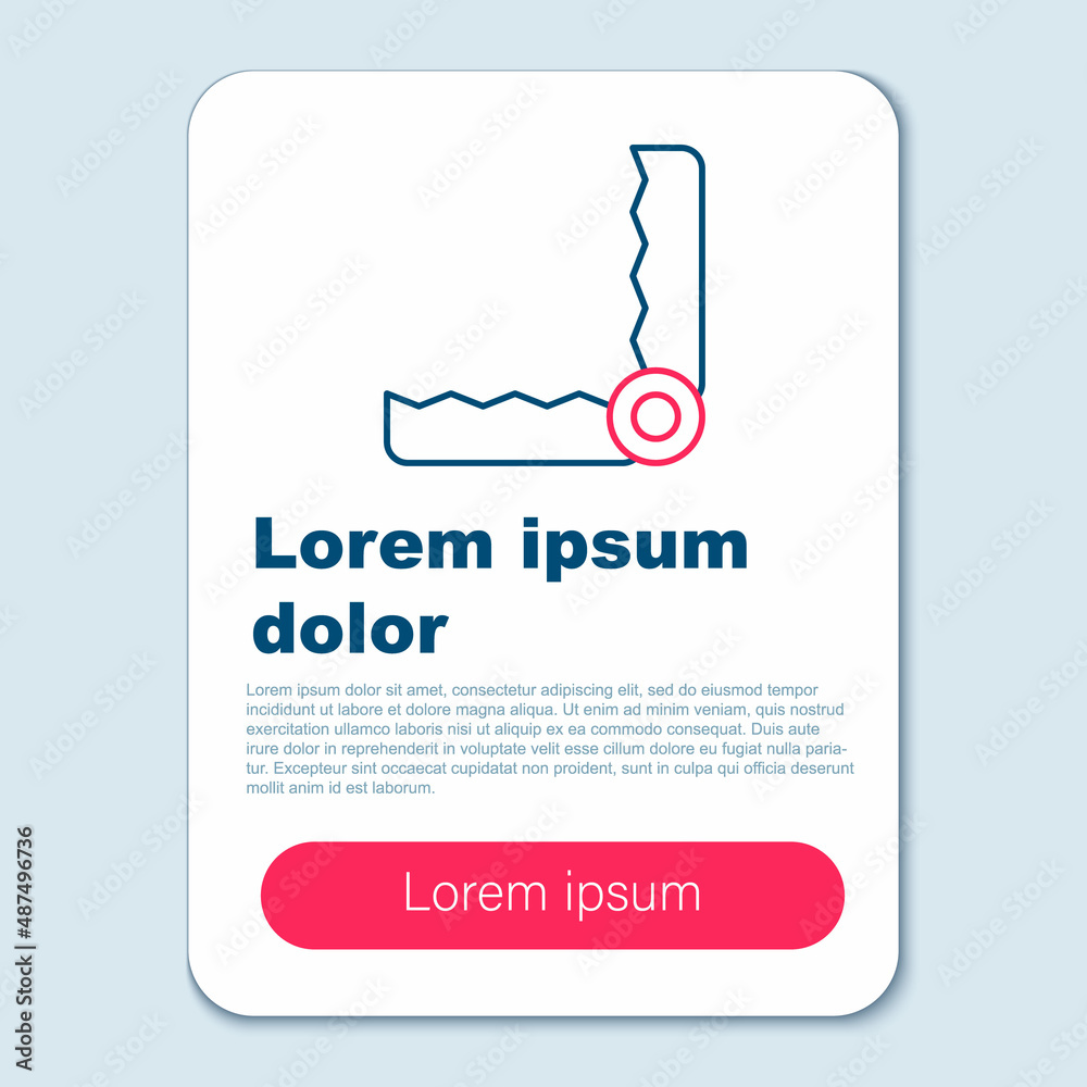 Obraz premium Line Trap hunting icon isolated on grey background. Colorful outline concept. Vector