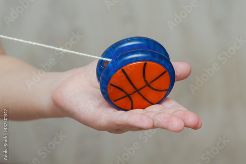 yo-yo toy in the hands of a child