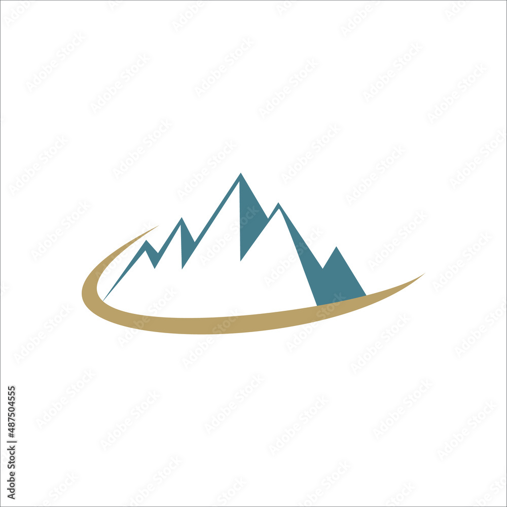 mountains and adventure in nature logo illustration mountains and adventure in nature logo illustration
