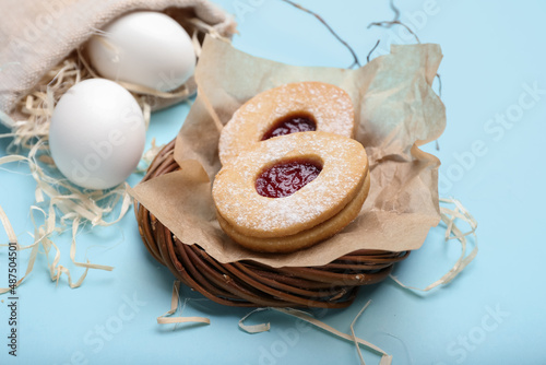 Easter jam sandwich cookies...