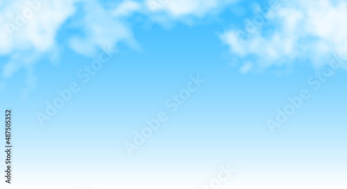 使いやすい青空と雲のベクター素材