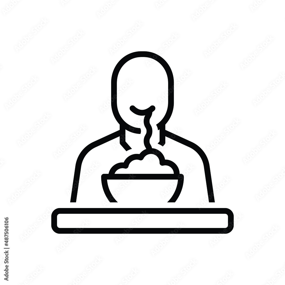 Black line icon for taken Black line icon for taken