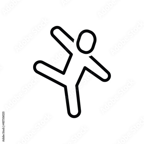 Black line icon for flexible