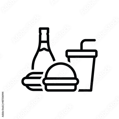 Black line icon for combo