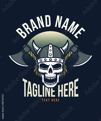 Special Skull Viking Vector Illustration