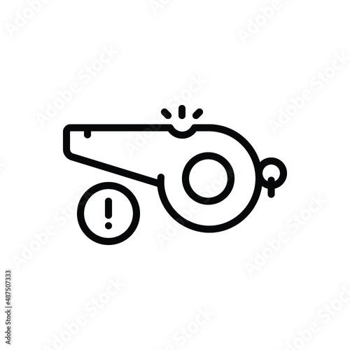 Black line icon for foul 