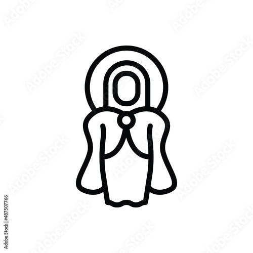 Black line icon for maria