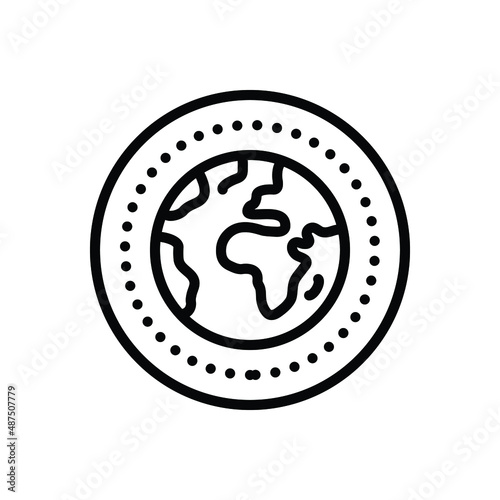 Black line icon for atmospheric