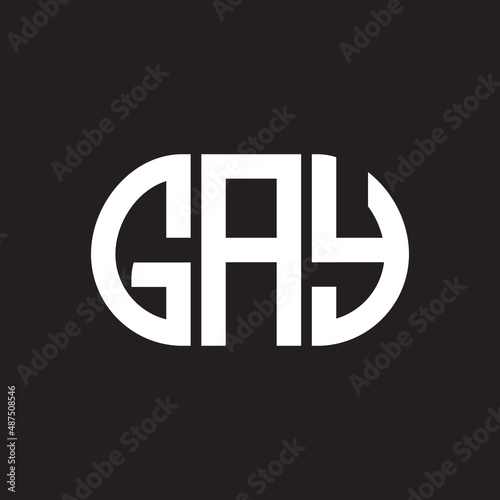 GAY letter logo design on black background. GAY creative initials letter logo concept. GAY letter design.