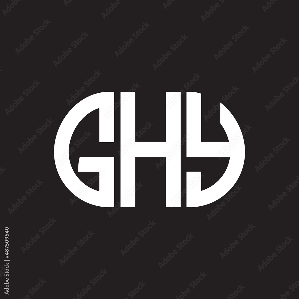 GHY letter logo design on black background. GHY creative initials letter logo concept. GHY letter design. GHY letter logo design on black background. GHY creative initials letter logo concept. GHY letter design.