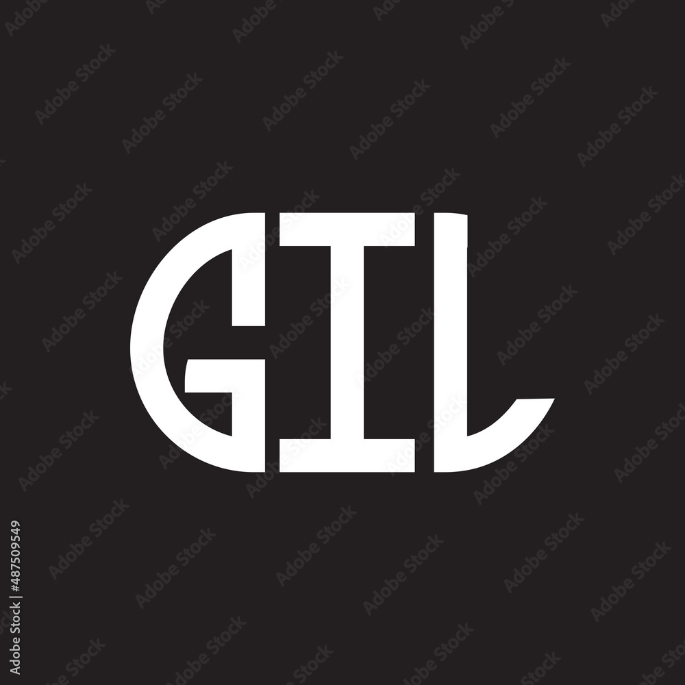 GIL letter logo design on black background. GIL creative initials letter logo concept. GIL letter design. GIL letter logo design on black background. GIL creative initials letter logo concept. GIL letter design.