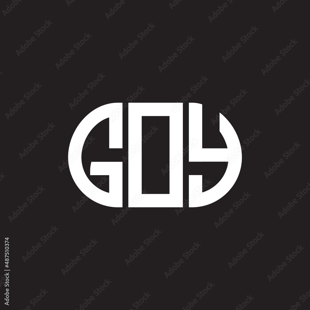 GOY letter logo design on black background. GOY creative initials letter logo concept. GOY letter design. GOY letter logo design on black background. GOY creative initials letter logo concept. GOY letter design.