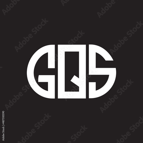 GQS letter logo design on black background. GQS creative initials letter logo concept. GQS letter design.