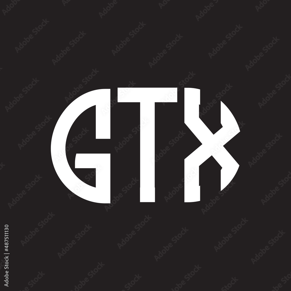 GTX letter logo design on black background. GTX creative initials letter logo concept. GTX letter design. GTX letter logo design on black background. GTX creative initials letter logo concept. GTX letter design.