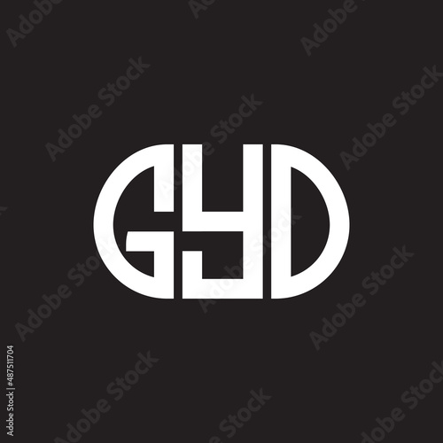 GYO letter logo design on black background. GYO creative initials letter logo concept. GYO letter design.