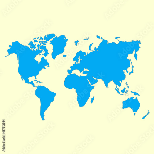 World map. Poster of world  earth map with countries