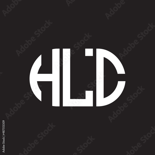 HLC letter logo design on black background. HLC creative initials letter logo concept. HLC letter design.