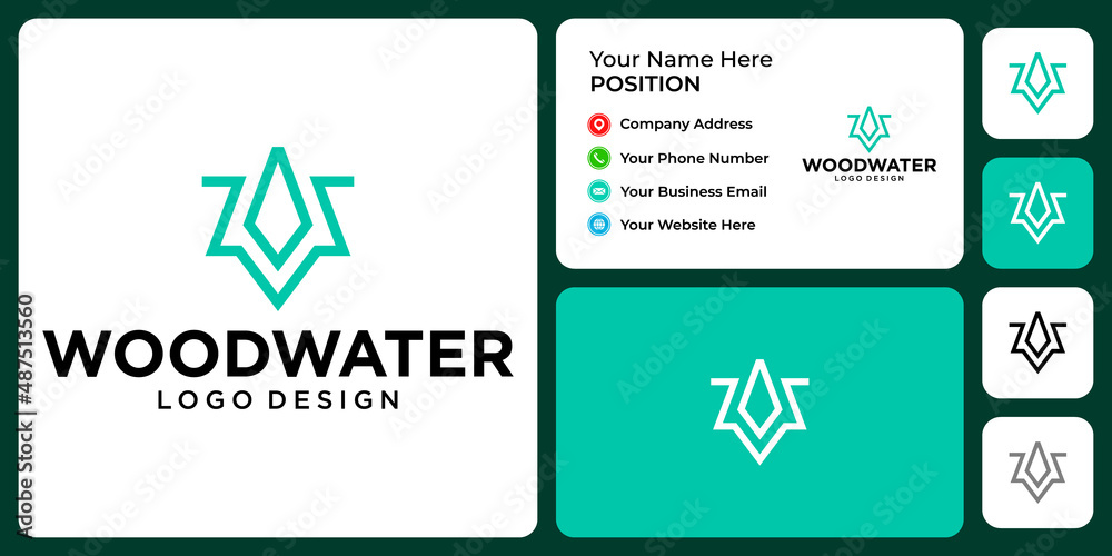 Letter W W monogram tech logo design with business card template.
Letter W W monogram tech logo design with business card template.