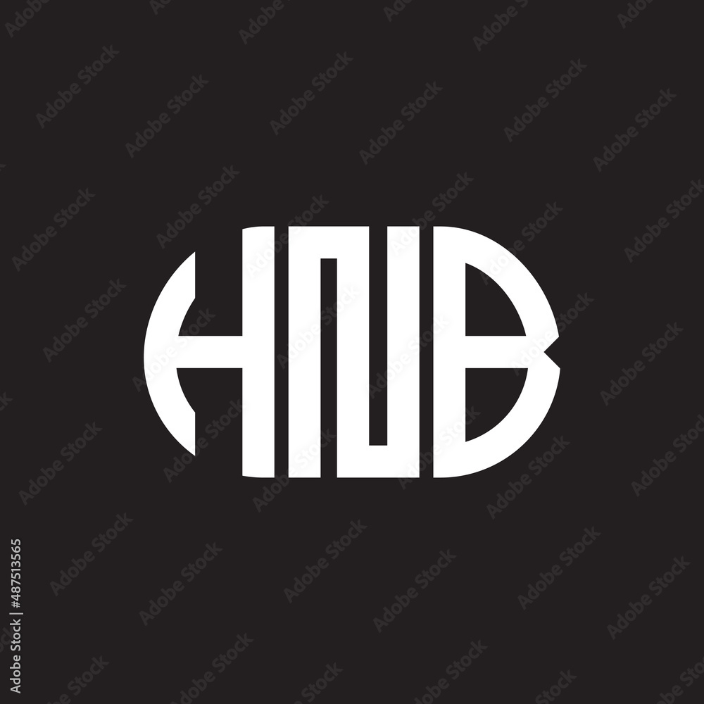 HNB letter logo design on black background. HNB creative initials letter logo concept. HNB letter design. HNB letter logo design on black background. HNB creative initials letter logo concept. HNB letter design.