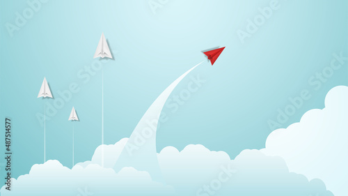 Business start up concept, startup business project, financial planning concept with rocket launch vector illustration,.