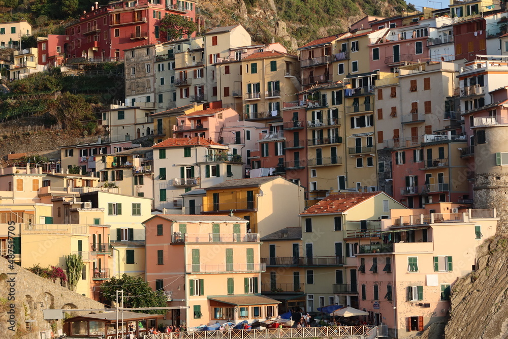 blocks houses in small Italian city