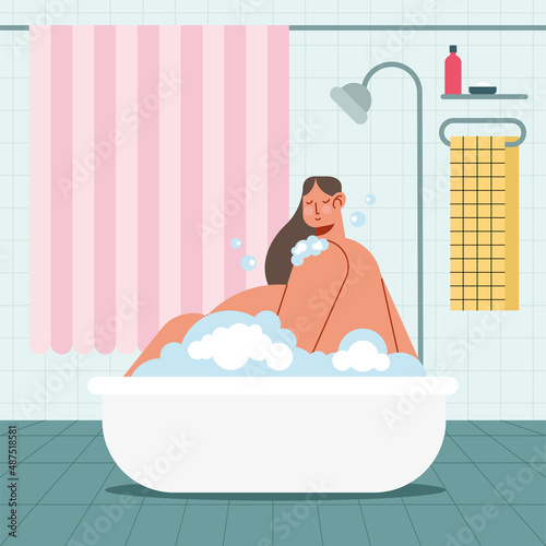 pregnancy woman in bathtub