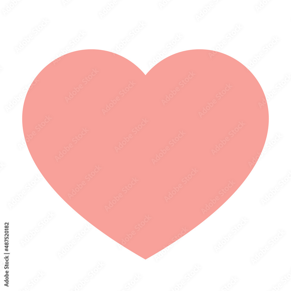 Cute pink heart icon. Flat vector illustration. Cute pink heart icon. Flat vector illustration.