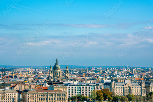 Hungary, budapest. Nice views of the european city, gothic architecture, parliament and the danube river on the horizon. Wonderful architecture view.