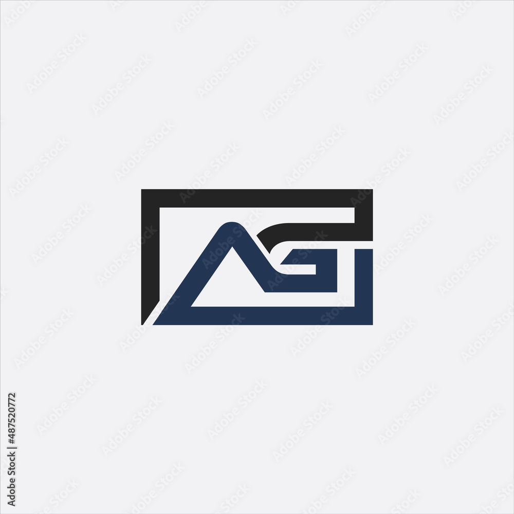 simple creative logo design letter AG simple creative logo design letter AG