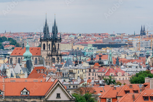 Beautiful prague architecture. Great view of the european city.