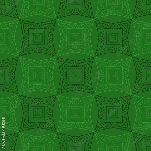 Seamless pattern for traditional arabic and indian pottery tiling, fabric, wall interior, cloth. Decor tile, texture print, mosaic oriental ornament.