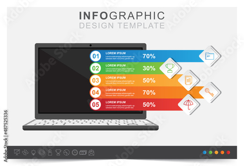 Modern infographic template, presentation business infographic template, business data visualization, icon set