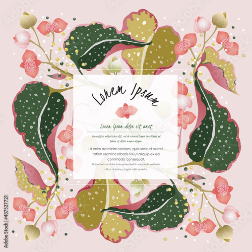Vector illustration of floral frame in spring. Design for cards, party invitation, Print, Frame Clip Art and Business Advertisement and Promotion 