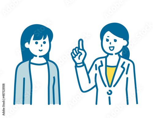 Woman consulting a doctor