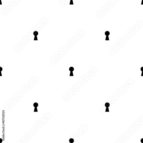Seamless ornament with key hole. Secret concept. Mystery, clue and magic wallpaper. Mystical fairytale, fantasy secrecy background