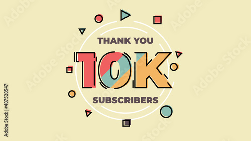 Vintage greeting card 10k subscribers celebration for social media