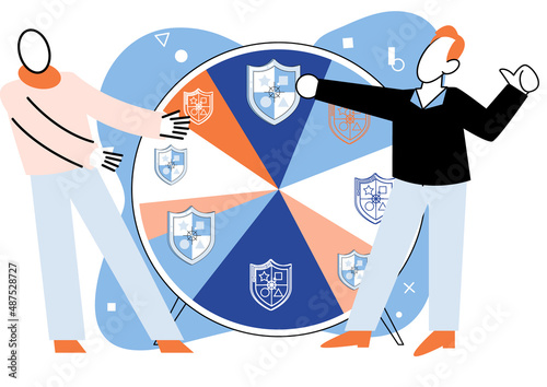 Confidence concept. Person has private conversation metaphor. Confidential communication. Trust property, reassuring partnerships, conviction. Protection of intellectual property. Confidential data