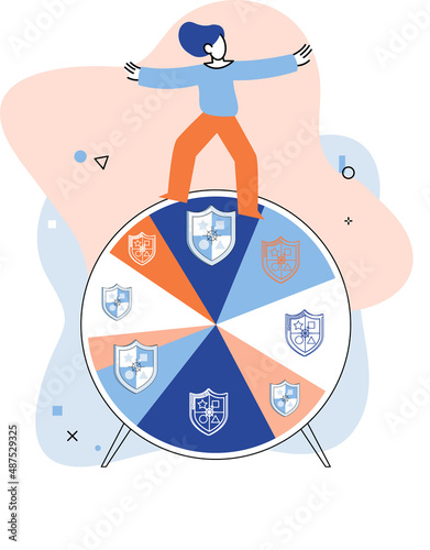 Confidence concept. Person has private conversation metaphor. Confidential communication. Trust property, reassuring partnerships, conviction. Protection of intellectual property. Confidential data