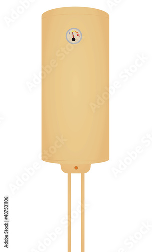 Yellow  water heater. vector illustration