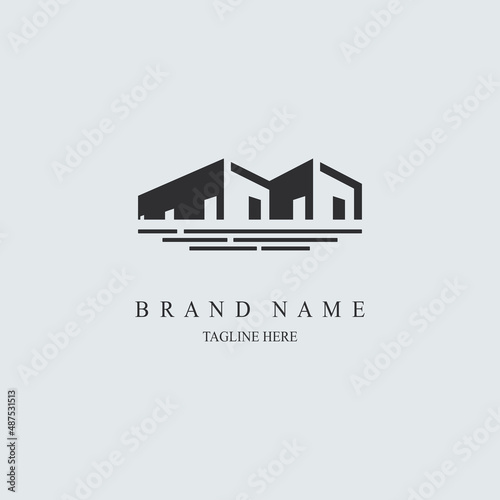 real estate office logo template design for brand or company and other