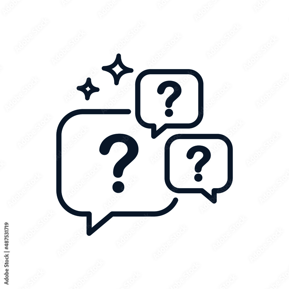 FAQ questionnaire concept, help sign, forum. Vector icon isolated on white background. FAQ questionnaire concept, help sign, forum. Vector icon isolated on white background.
