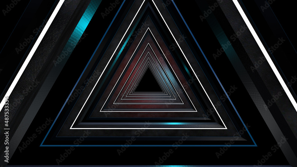 Obraz premium Beautiful Tfigon Tunnel Travel Animation - Futuristic Lights Loop