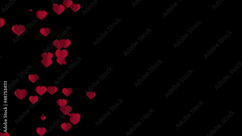 Valentine Day Heart Background, Alpha Channel Valentine Day Heart Background, Alpha Channel