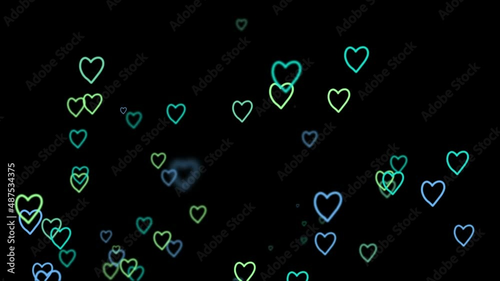 Valentine Day Heart Background, Alpha Channel Valentine Day Heart Background, Alpha Channel