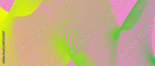 Abstract background with curvy shapes and fluor colors